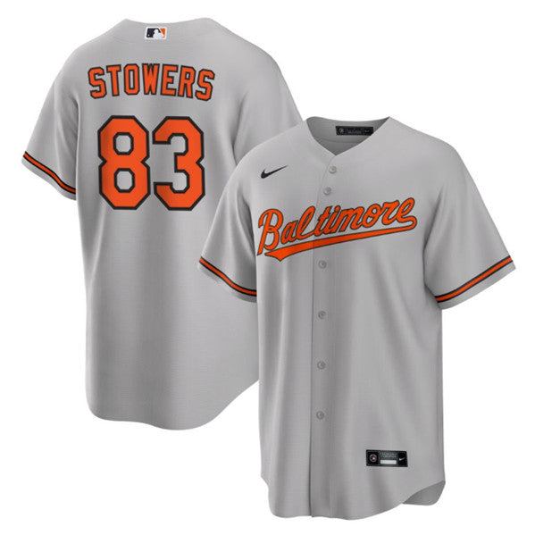 Kyle Stowers Baltimore Orioles gray jersey