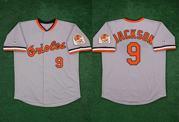 Reggie Jackson Baltimore Orioles gray Cooperstown jersey