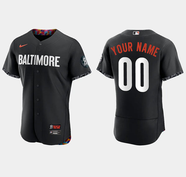 Custom Baltimore Orioles black City Connect jersey