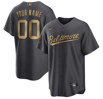Custom Baltimore Orioles charcoal All-Star jersey