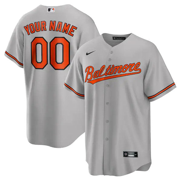 Custom Baltimore Orioles gray jersey