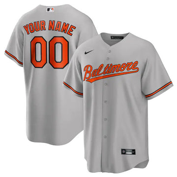 Custom Baltimore Orioles gray jersey