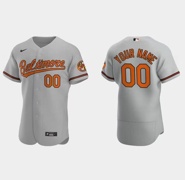 Custom Baltimore Orioles gray jersey