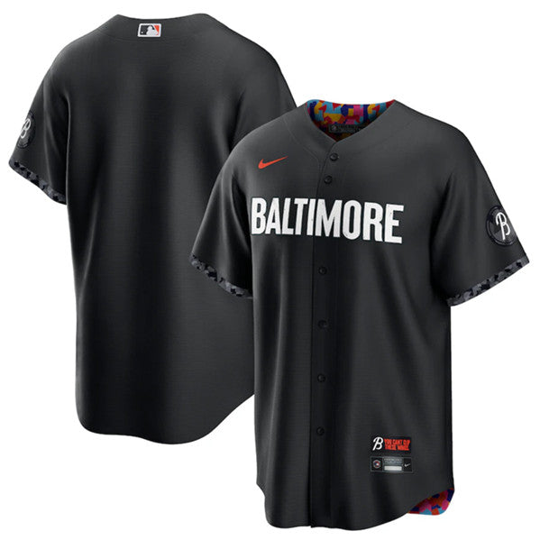 Custom Baltimore Orioles black City Connect jersey