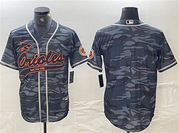Custom Baltimore Orioles gray Camo jersey