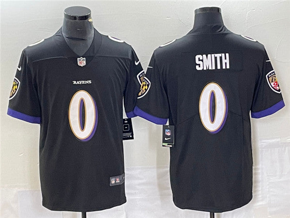 Baltimore Ravens #0 Roquan Smith Black Jersey