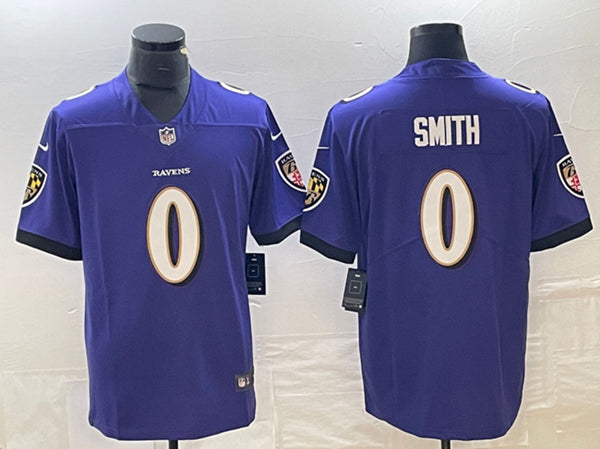 Baltimore Ravens #0 Roquan Smith Purple Jersey