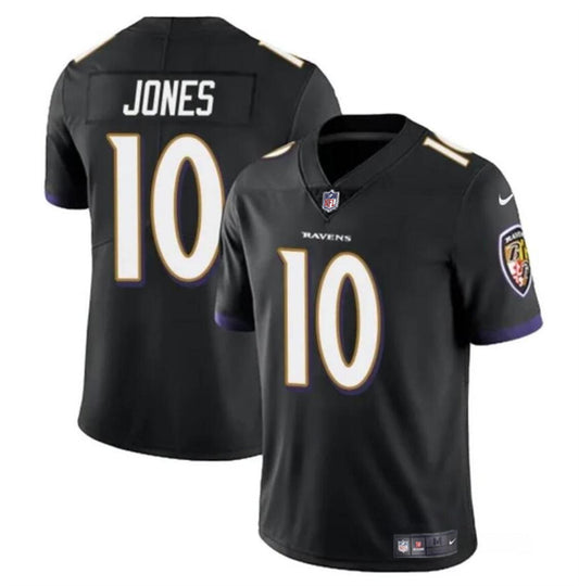 Baltimore Ravens #10 Emory Jones Black Jersey