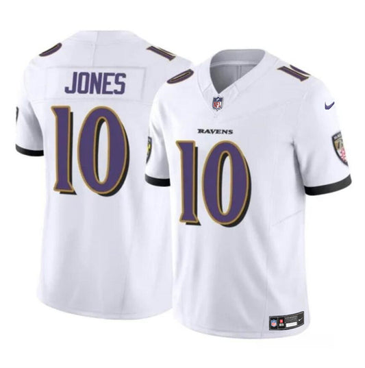 Baltimore Ravens #10 Emory Jones White 2023 FUSE Jersey