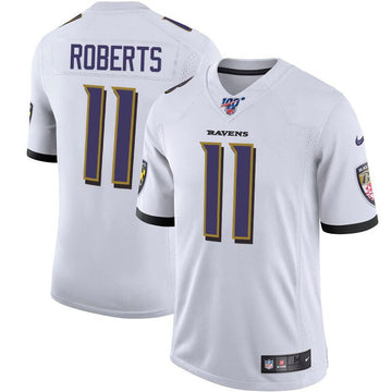 Baltimore Ravens #11 Seth Roberts White 100th Season Jersey