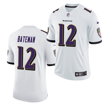 Baltimore Ravens #12 Rashod Bateman White 2021 Jersey