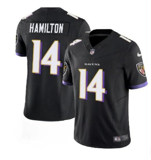 Baltimore Ravens #14 Kyle Hamilton Black 2023 FUSE Jersey