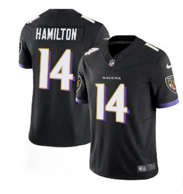 Baltimore Ravens #14 Kyle Hamilton Black 2023 FUSE Jersey