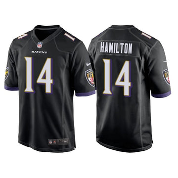 Baltimore Ravens #14 Kyle Hamilton Black Game Jersey