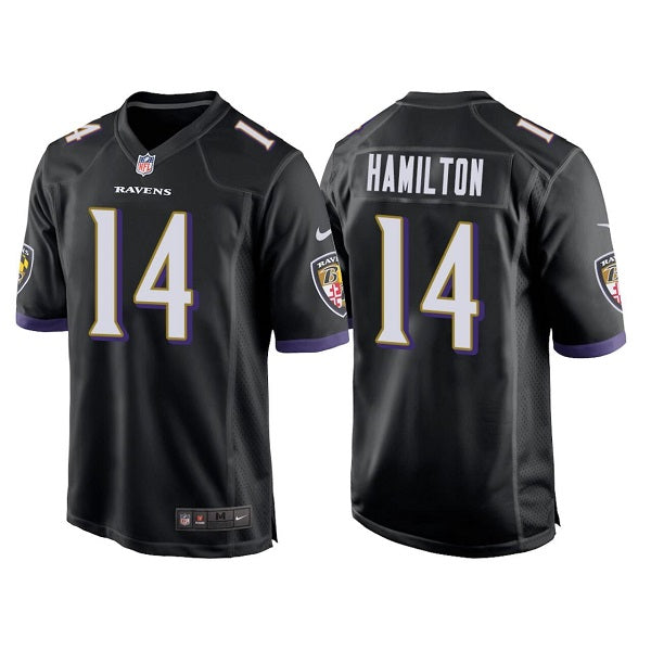 Baltimore Ravens #14 Kyle Hamilton Black Game Jersey
