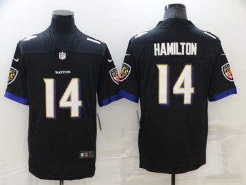 Baltimore Ravens #14 Kyle Hamilton Black Jersey