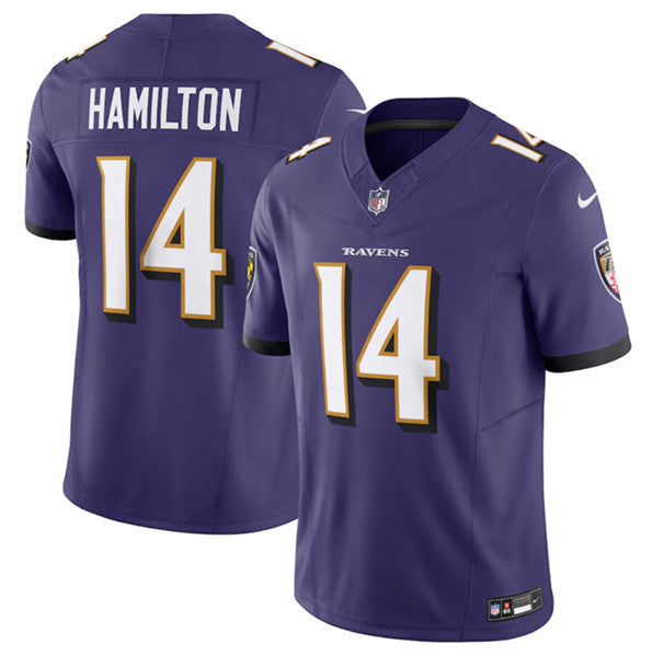 Baltimore Ravens #14 Kyle Hamilton Purple 2023 FUSE Jersey