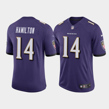 Baltimore Ravens #14 Kyle Hamilton Purple Game Jersey
