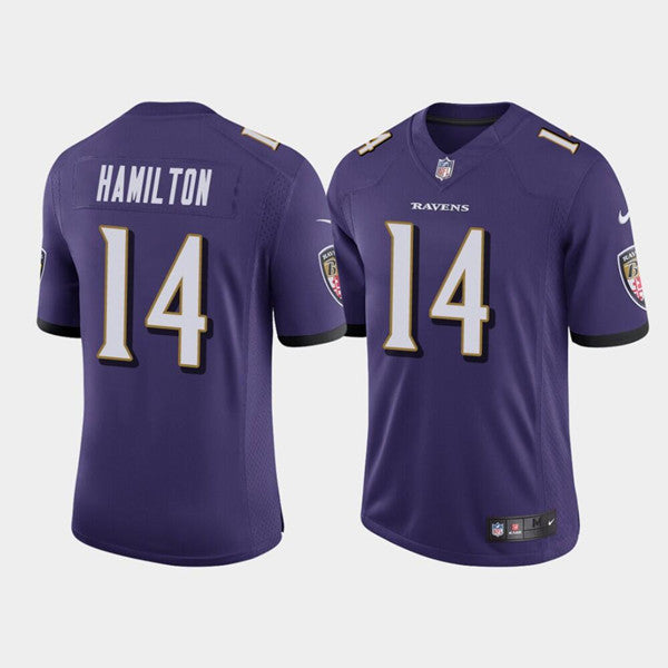 Baltimore Ravens #14 Kyle Hamilton Purple Game Jersey
