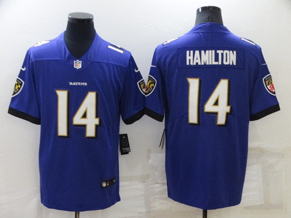 Baltimore Ravens #14 Kyle Hamilton Purple Jersey