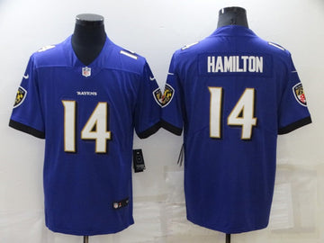 Baltimore Ravens #14 Kyle Hamilton Purple Jersey