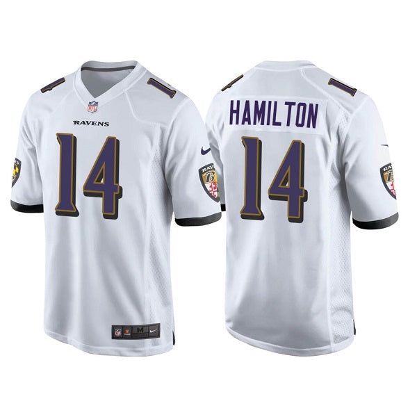 Baltimore Ravens #14 Kyle Hamilton White Game Jersey