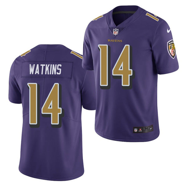 Baltimore Ravens #14 Sammy Watkins Purple Rush Color Jersey