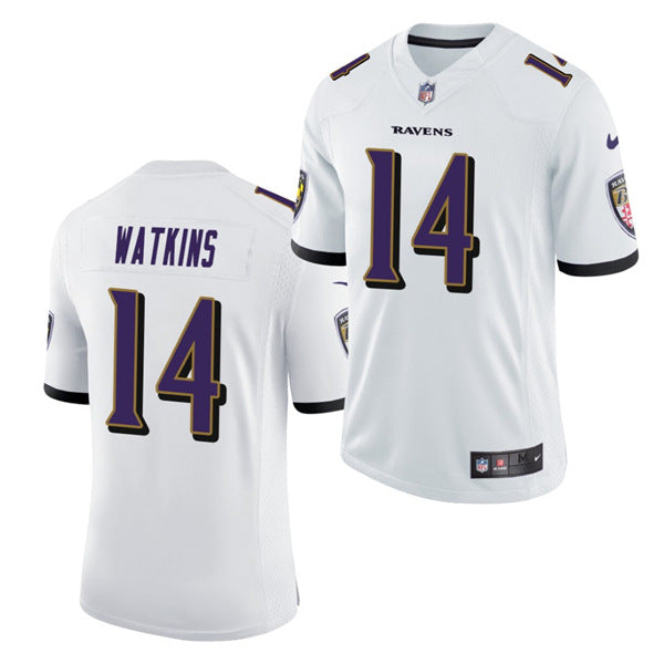 Baltimore Ravens #14 Sammy Watkins White Jersey