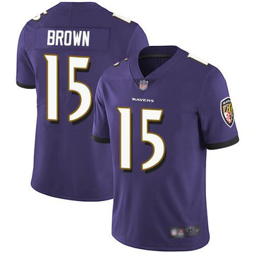 Baltimore Ravens #15 Marquise Brown Purple Jersey