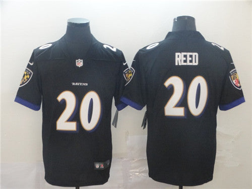 Baltimore Ravens #20 Ed Reed Black Jersey