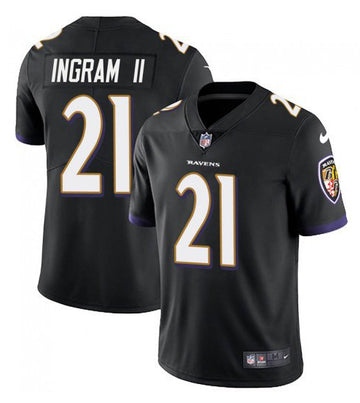 Baltimore Ravens #21 Mark Ingram II Color Rush Black Jersey