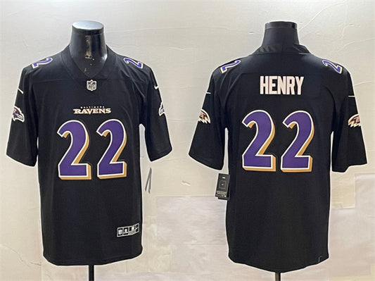 Baltimore Ravens #22 Derrick Henry Black Fashion Jersey