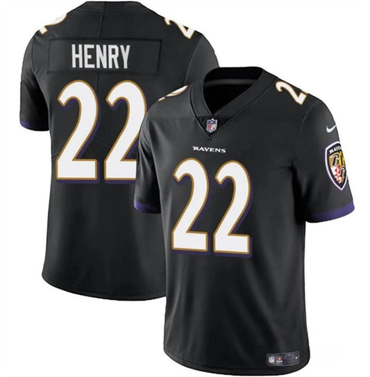 Baltimore Ravens #22 Derrick Henry Black Jersey