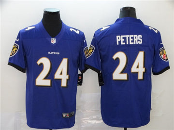 Baltimore Ravens #24 Marcus Peters Purple Jersey