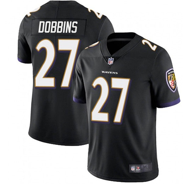 Baltimore Ravens #27 JK Dobbins Black Jersey