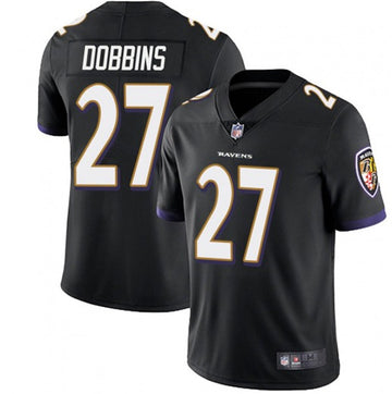 Baltimore Ravens #27 JK Dobbins Black Jersey