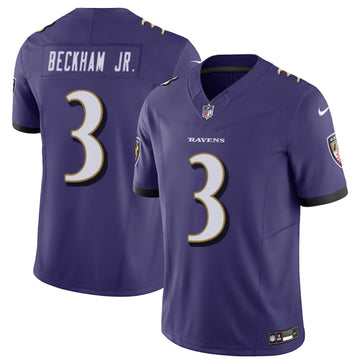 Baltimore Ravens #3 Odell Beckham Jr Purple 2023 FUSE Jersey