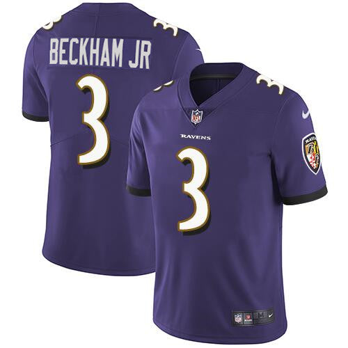 Baltimore Ravens #3 Odell Beckham Jr Purple Jersey