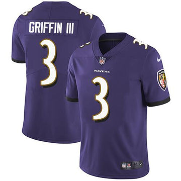 Baltimore Ravens #3 Robert Griffin III Purple Jersey