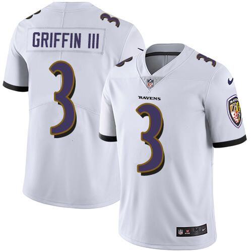Baltimore Ravens #3 Robert Griffin III White Jersey