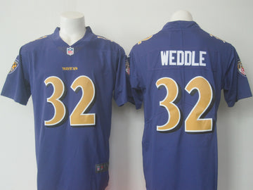 Baltimore Ravens #32 Eric Weddle Purple Rush Jersey