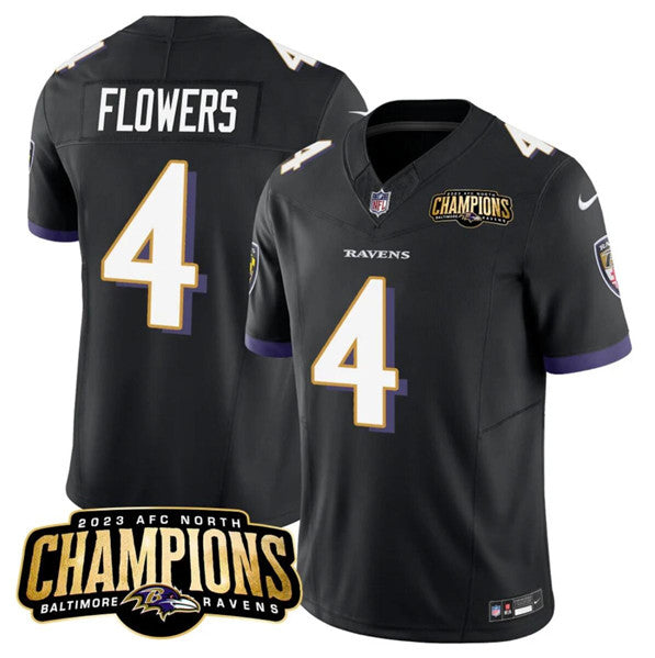 Zay Flowers Baltimore Ravens black FUSE jersey