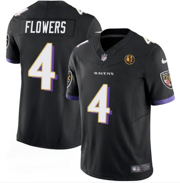 Zay Flowers Baltimore Ravens black FUSE jersey