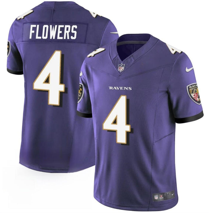 Zay Flowers Baltimore Ravens purple FUSE jersey