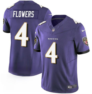 Zay Flowers Baltimore Ravens purple FUSE jersey