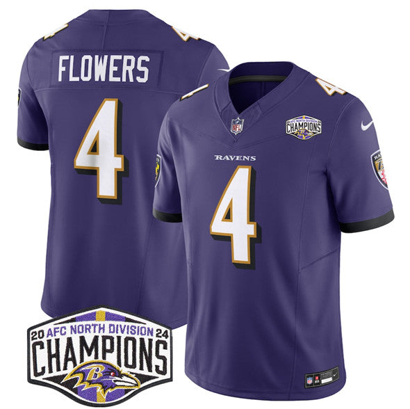 Zay Flowers Baltimore Ravens purple FUSE jersey