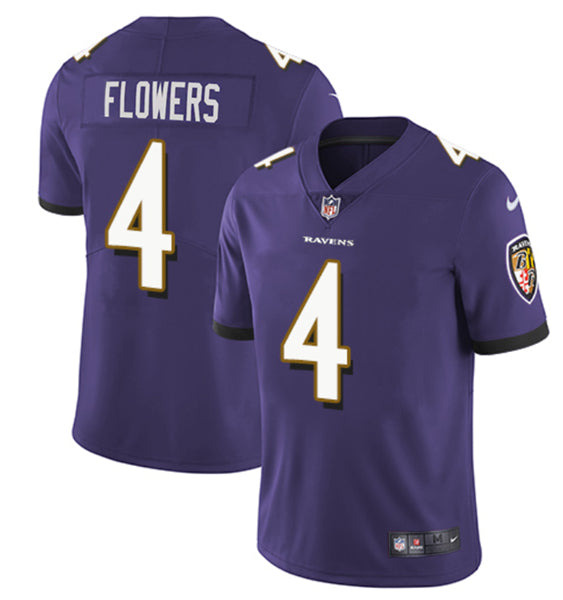 Baltimore Ravens #4 Zay Flowers Purple Jersey