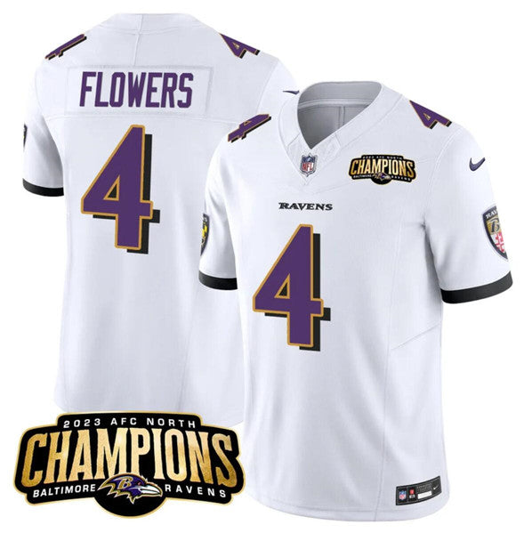 Zay Flowers Baltimore Ravens white FUSE jersey