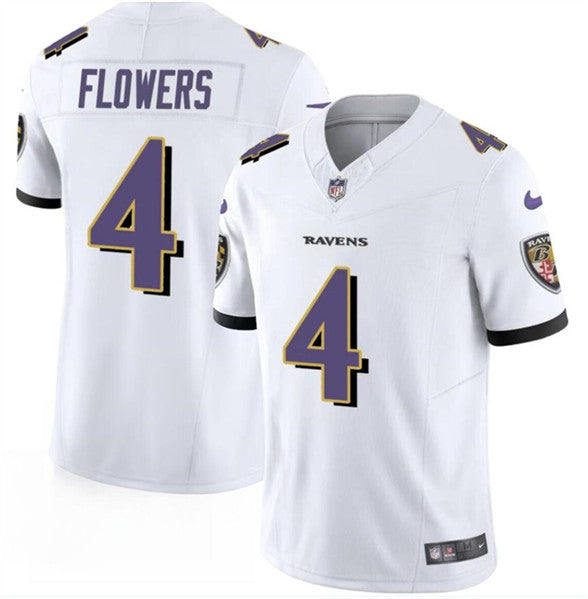 Zay Flowers Baltimore Ravens white FUSE jersey