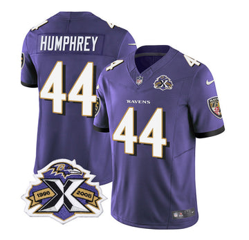 Baltimore Ravens #44 Marlon Humphrey Purple 2023 FUSE With Patch Throwback Jersey